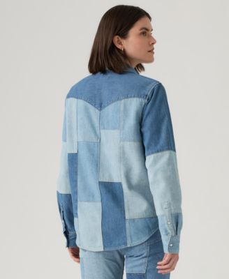 Premium Women's Patchwork Iconic Western Button-Up Shirt