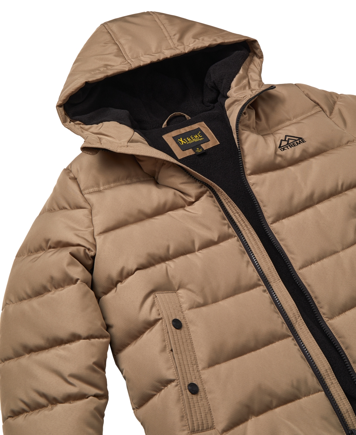 Ixtreme Toddler And Little Boys Mini Puffer Jacket With Beanie In Brown