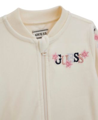 Baby Girls' Velour Zip-Up Sweatshirt and Sweatpant, 2-Piece Set