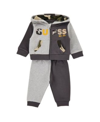 GUESS - Baby Boys 2-Piece Two-Tone Long-Sleeve Top and Pant Set
