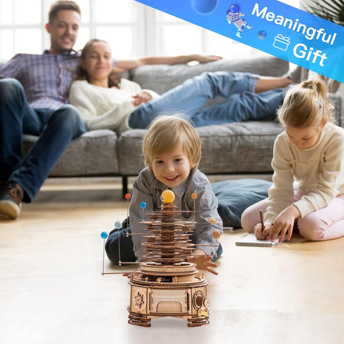 Детские конструкторы Robotime Orrery Solar System Model 316-Piece 3D Wooden Puzzle, Ages 14+ — фото 2