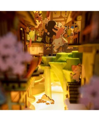 3D Jigsaw Puzzle DIY Book Nook Kit,DIY Dollhouse Bookend Stand DIY Bookshelf Insert Decor Gift for Teen Adults, 4.3"7.5"9.8