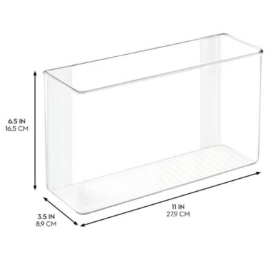 Adhesive Organizer Bin for Kitchen - Set of 4 - Clear