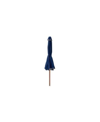 Amalfi Navy With Cream Piping Fabric Patio Umbrellas