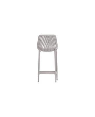 Mykonos Grey Outdoor Patio Stool, Set of 4