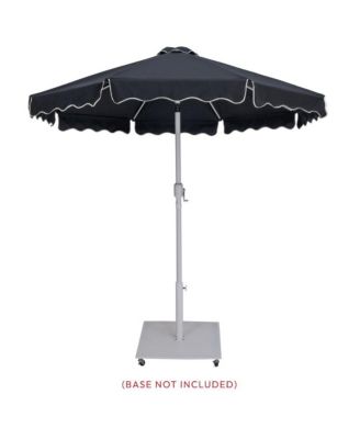 Amalfi Black With Cream Piping Fabric Patio Umbrellas