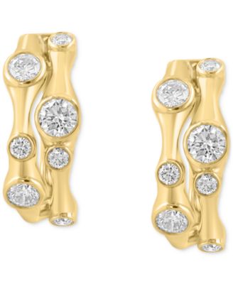 EFFY Collection - Diamond Curvy Double Hoop Earrings (1 ct. t.w.) in 14k Gold