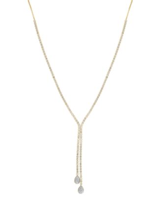 EFFY&reg; Diamond Asymmetric Lariat Necklace (1-3/4 ct. t.w.) in 14k Gold, 16" + 2" extender