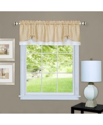 Country Farmhouse Flax Linen Tie Up Window
