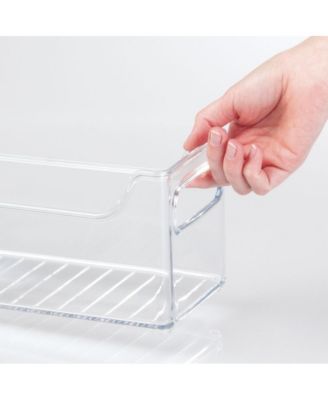 Set of 4 Stackable Plastic Pantry Bin with Handles