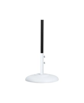 Fiji Grey Fabric / Matte White Aluminum Patio Umbrella with Base Sets