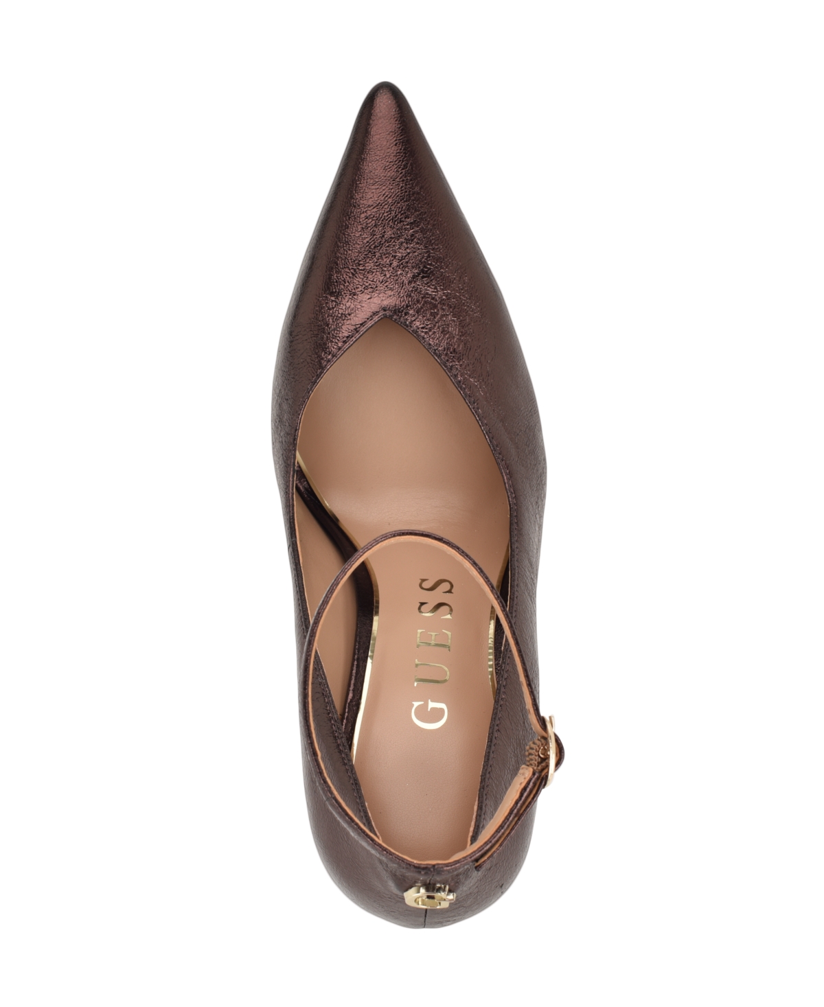 Guess Napril Ankle Strap Pump In Brown