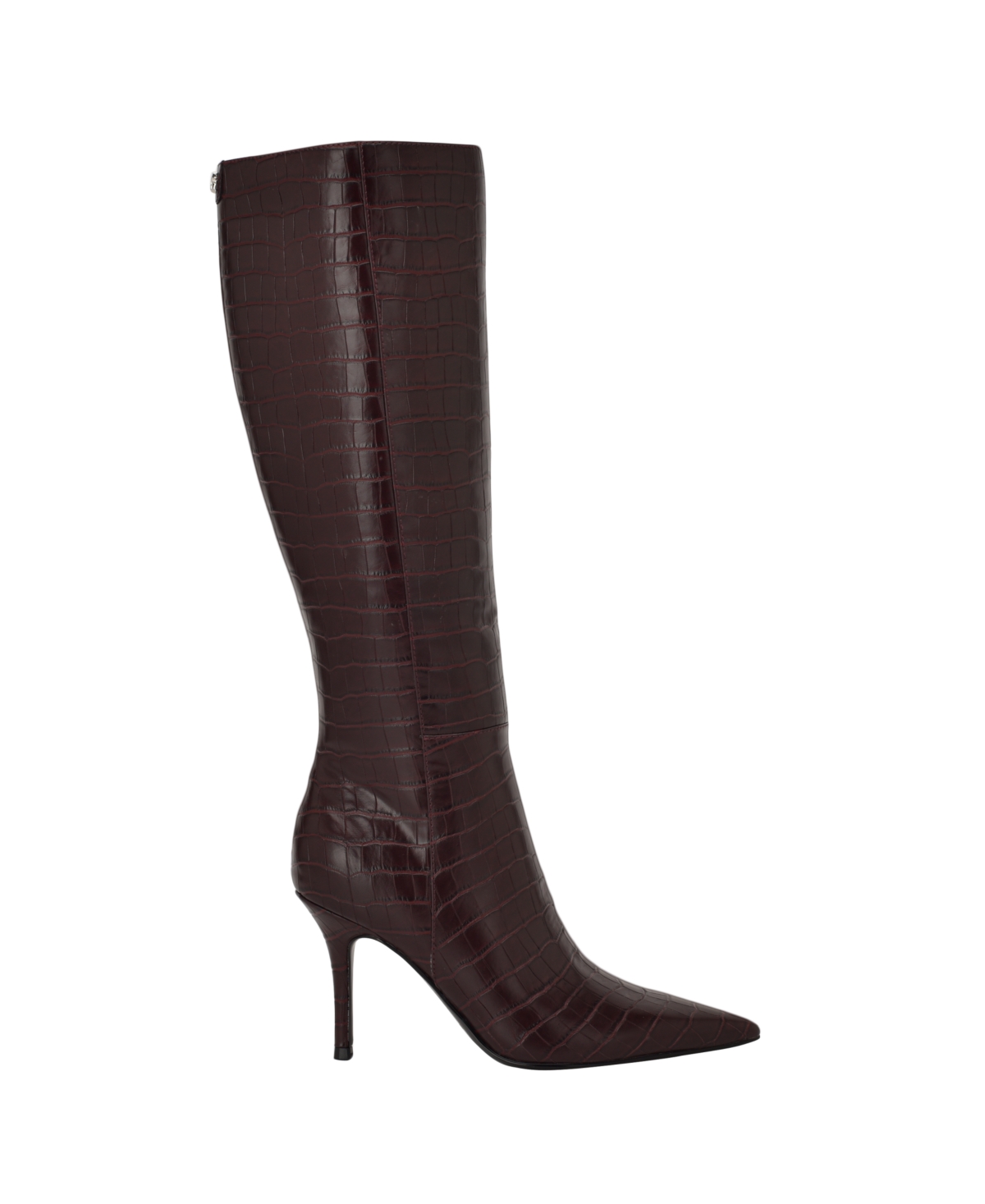 Guess Gressa Knee High Pointed Toe Boot In Brown