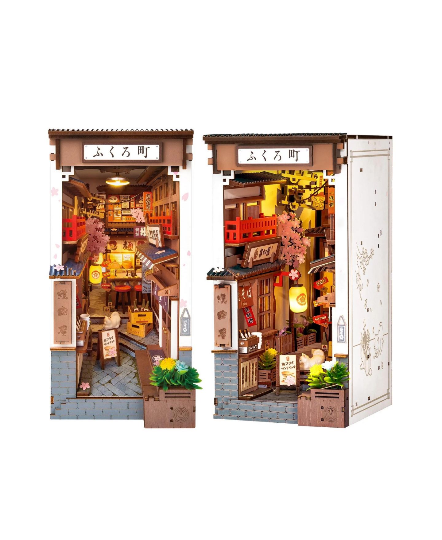 Деревянный 3D-пазл-подставка для книг Robotime Sakura Wine Alley, 249 деталей, от 14 лет — фото 1