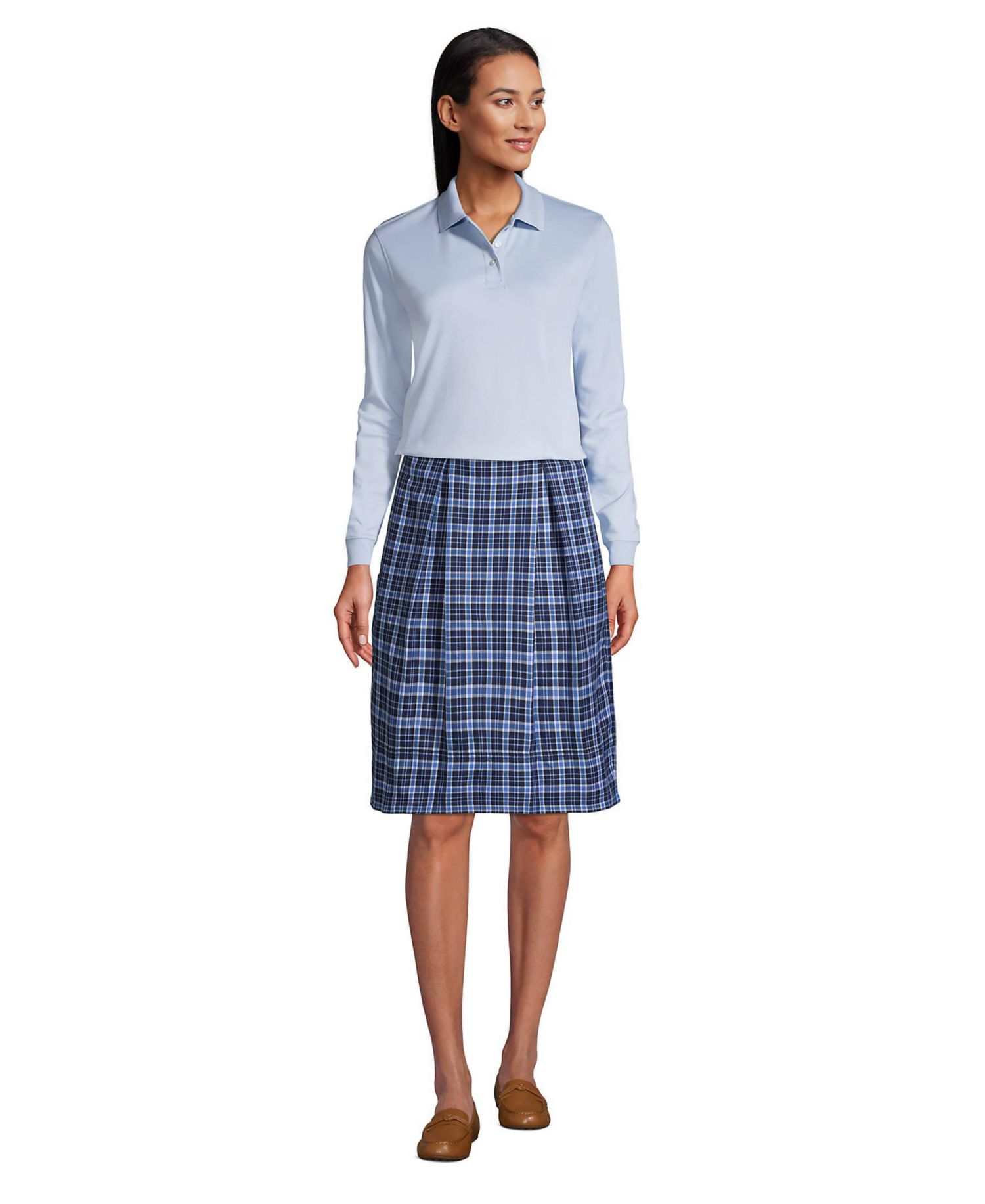Women's Tall Long Sleeve Interlock Polo Shirt