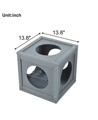 68.9 in. H Outdoor Cat house Cat shelves with Removable wood boxes in Gray