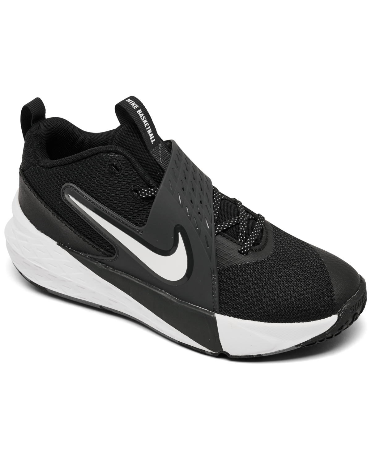 Nike Little Kids Team Hustle D 12 Fastening Strap Basketball Sneakers From Finish Line In Black