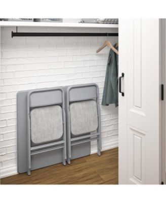 5-Piece Square Folding Dining Table Set with 4 Chairs for Guests or Game Night