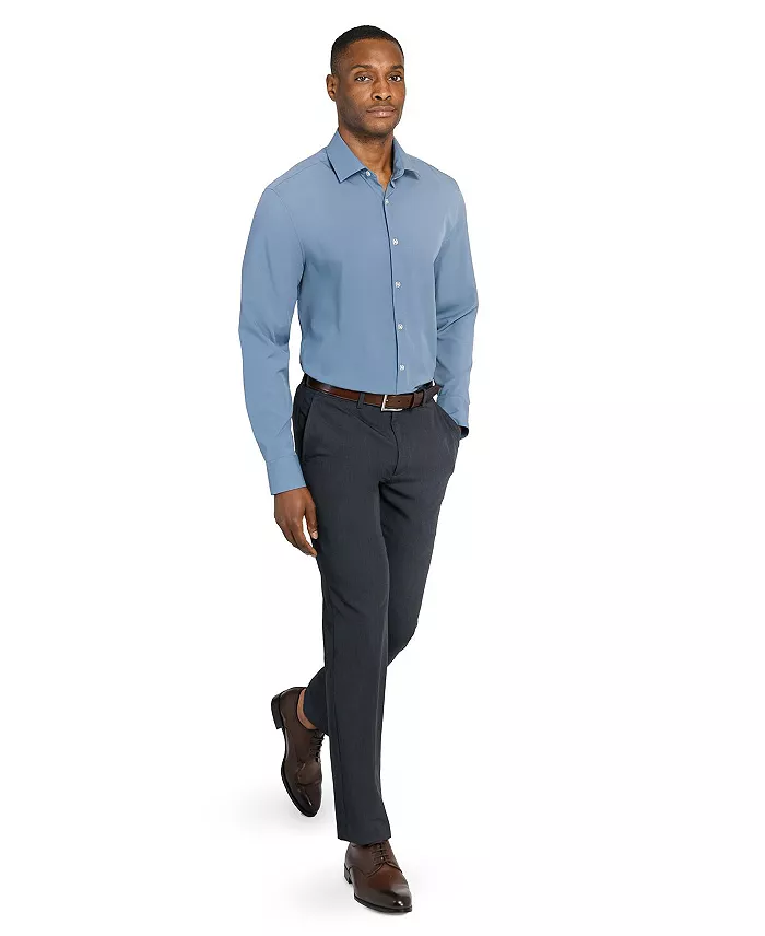 Men's Solid Performance Stretch Cooling Comfort Dress Shirt - thumbnail 3