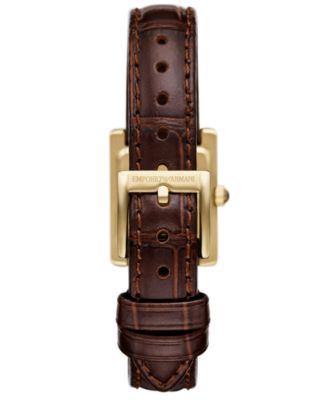 Women's Brown Leather Strap Watch 26mm