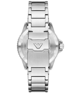 Men's World Explorer Solar Stainless Steel Bracelet Watch 42mm