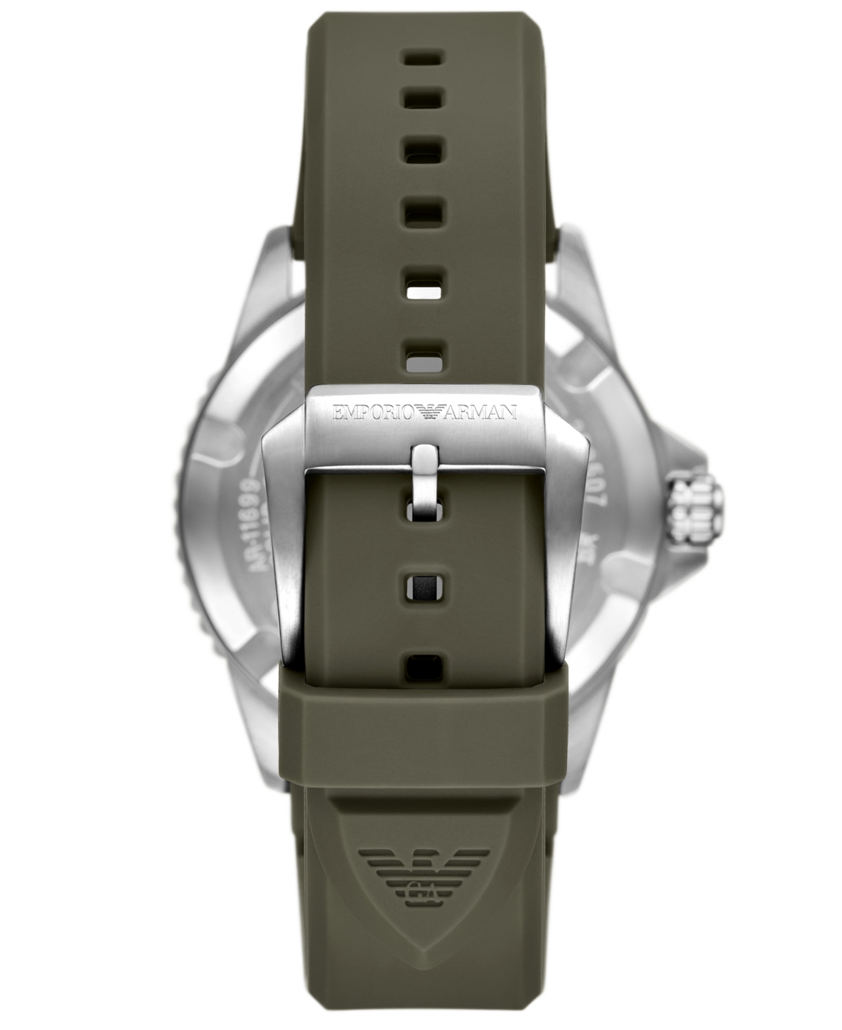 Emporio Armani Men's World Explorer Solar Green Silicone Strap Watch 42mm