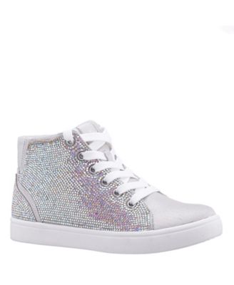 Girls Side Zip High Top Athletic Shoes