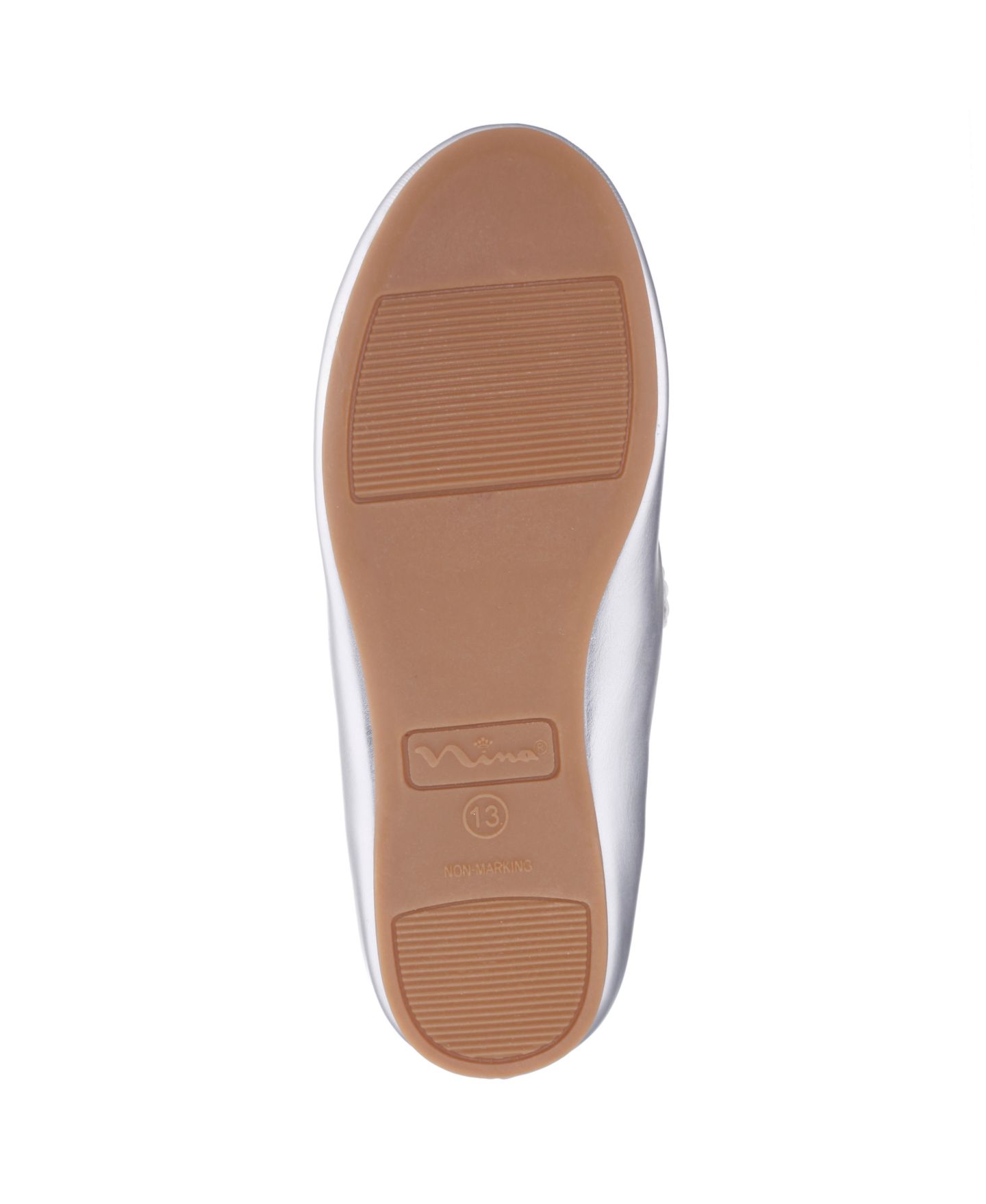 Обувь Nina Rozy Patent Ballet Dress Shoes для девочек, цвет: Серебряный — фото 6