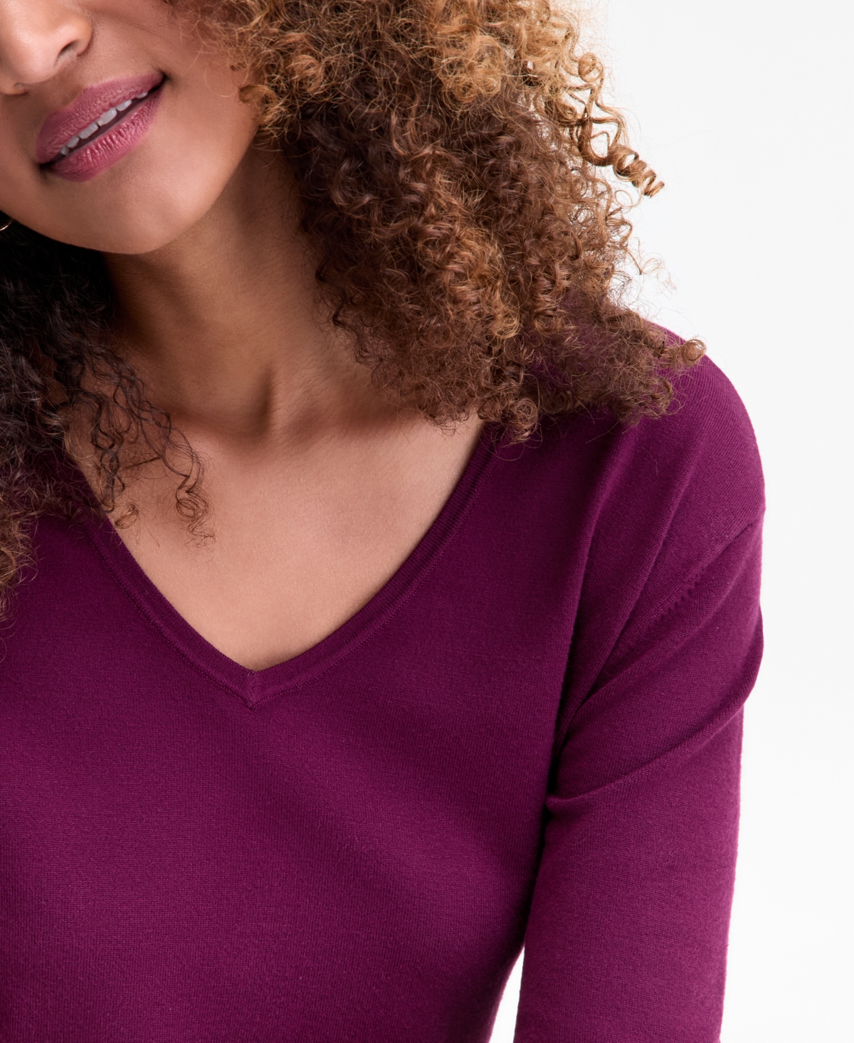 Inc International Concepts Plus Size V-neck Dolman-sleeve Top, Created For Macy's In Purple