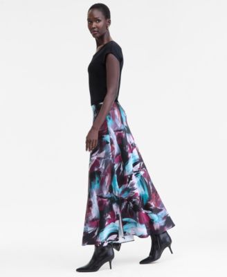 Women's Printed Satin Slip Skirt, Macy's Exclusive