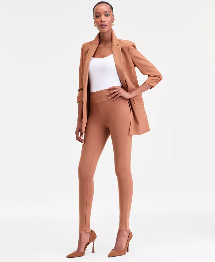 Women's High-Rise Pont&eacute;-Knit Leggings - thumbnail 5