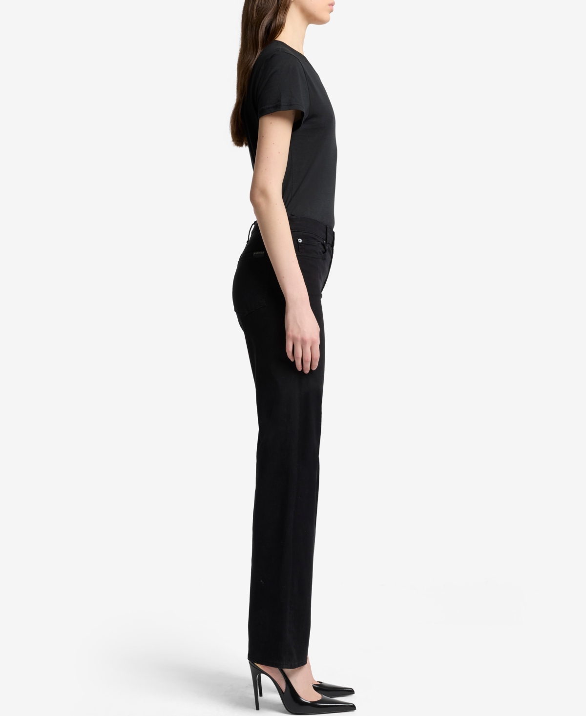 7 For All Mankind Women's Alexa Wide-leg Jeans In Black