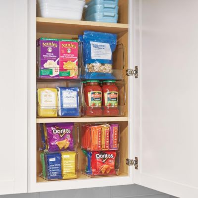 Set of 3 Stackable Open-Front Storage Bin