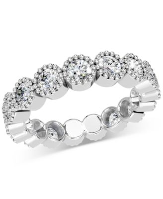 Diamond Milgrain Frame Eternity Band (2 ct. t.w.) in Platinum or 14k Gold
