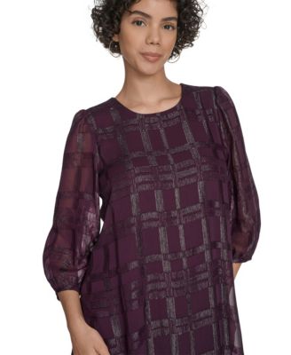 Petite Clip Chiffon Shift Dress