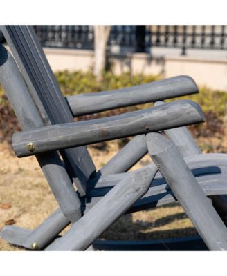 Outdoor Adirondack Style Wooden Rocking Chair, Small,