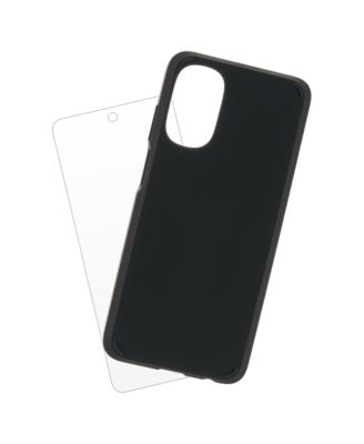 Protection Pack Tough Case and Glass Screen Protector for Motorola Moto G 5G (2022)-Clear