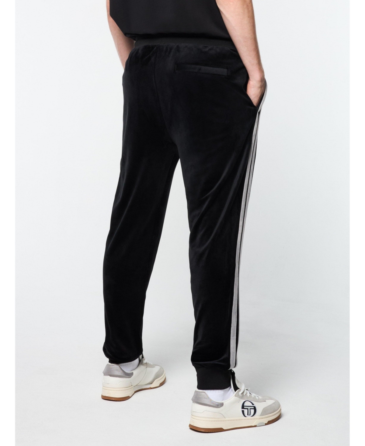 Sergio Tacchini Damarindo Velour Track Pant In Black