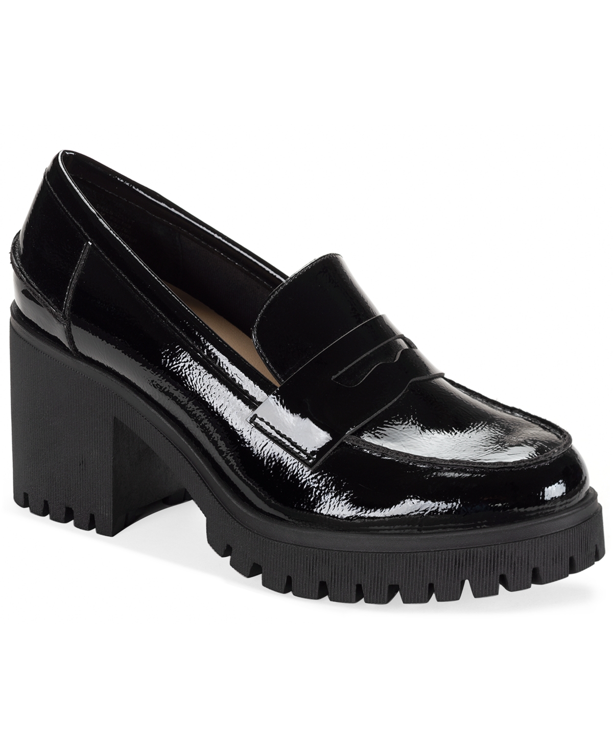 Wild Pair Women's Presscott Round Toe Loafers, Macy's Exclusive In Black