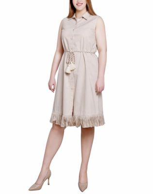 Petite Slveless Belted Dress