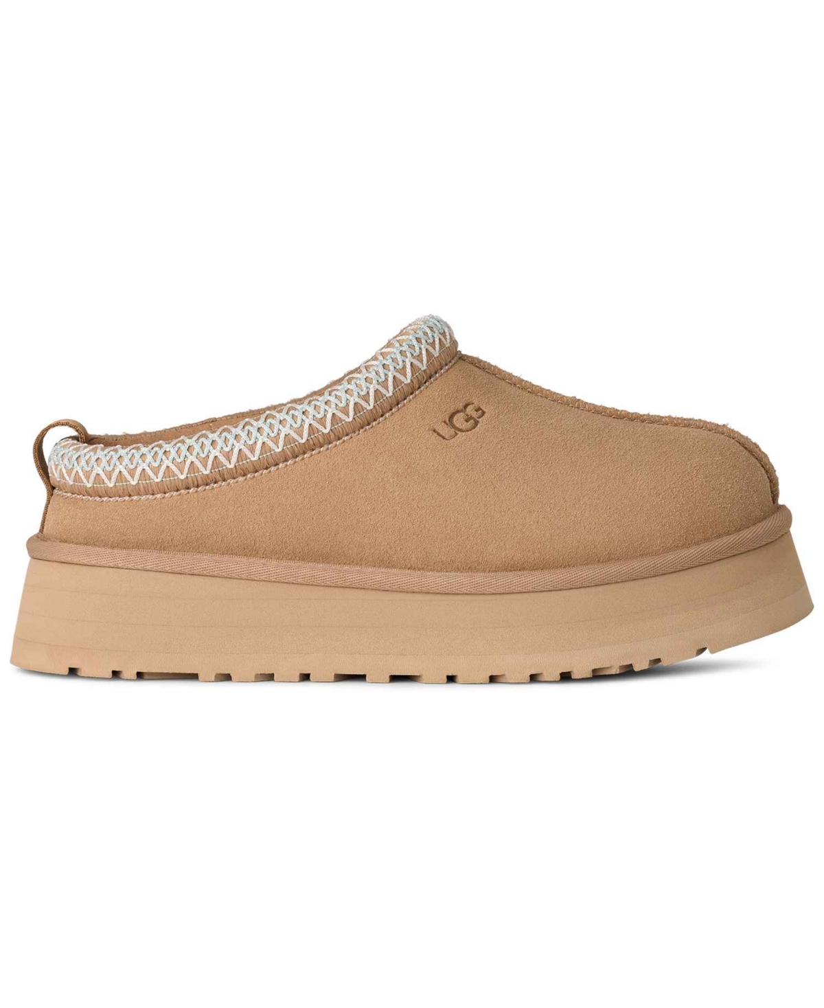 Ugg Tazz Round Toe Flat Sole Slippers In Brown