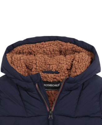 Baby Boys Sherpa Lined Puffer Jacket