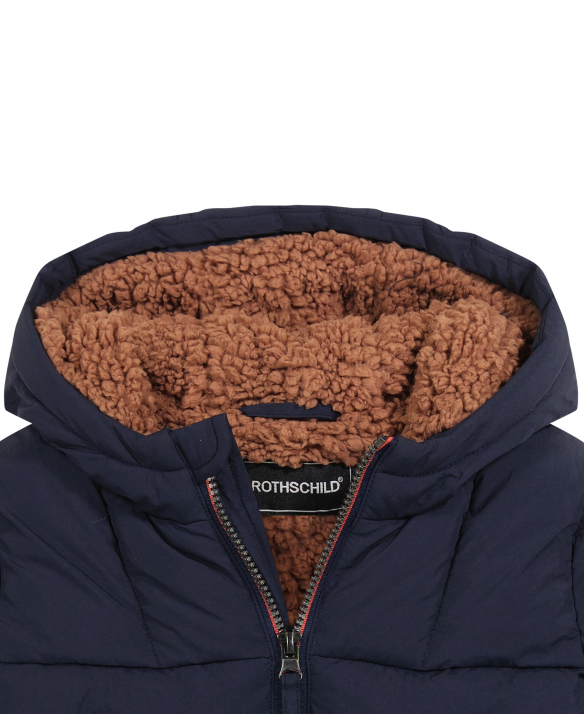 S Rothschild & Co Baby Sherpa Lined Puffer Jacket In Blue