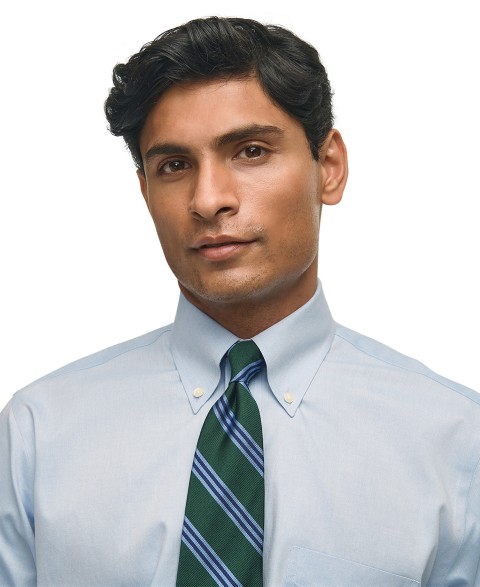 Мужские платья B By Brooks Brothers Men’s Regular Fit Non-Iron Polo Button-Down Collar Solid Pinpoint Dress Shirt