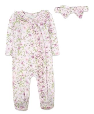 Baby Girls' Floral Layette, 4-Piece Set