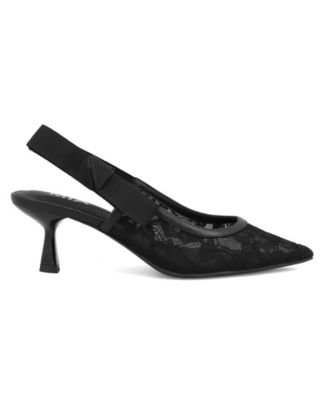 Women's Naida Slingback Kitten Heel Mesh Pumps