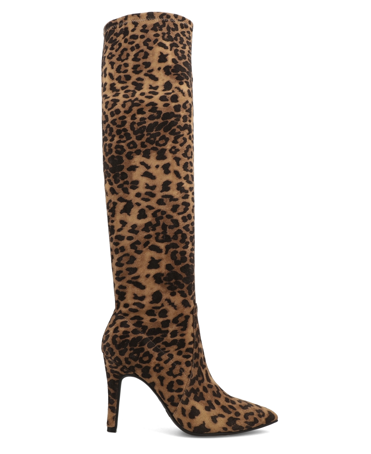 Mia Women's Arisa Stiletto Heel Pointed Toe Tall Boots In Animal Print