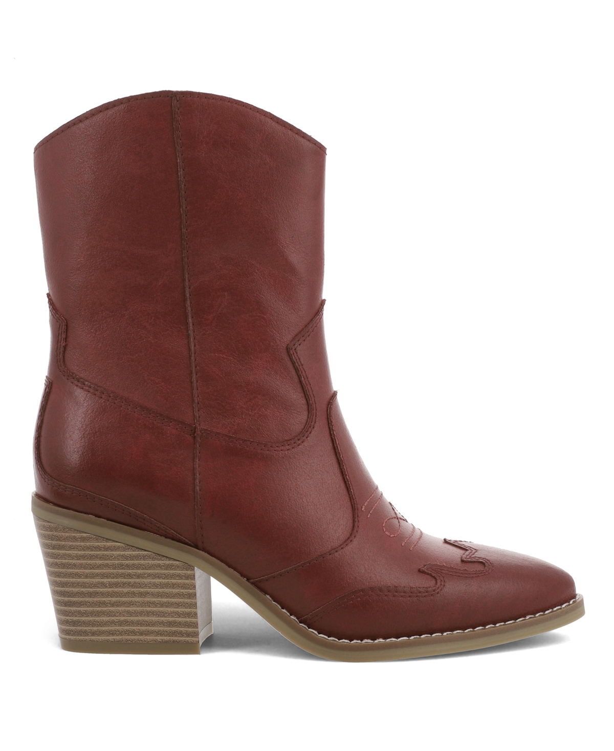 Mia Clorinda Western Boot In Burgundy