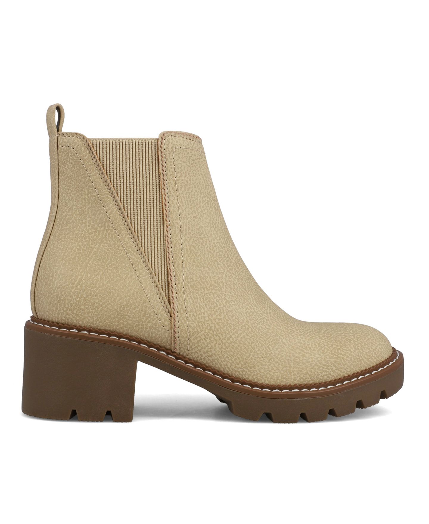 Женские ботинки MIA Paula Chelsea Stacked Heel Booties, цвет: Бежевый — фото 2