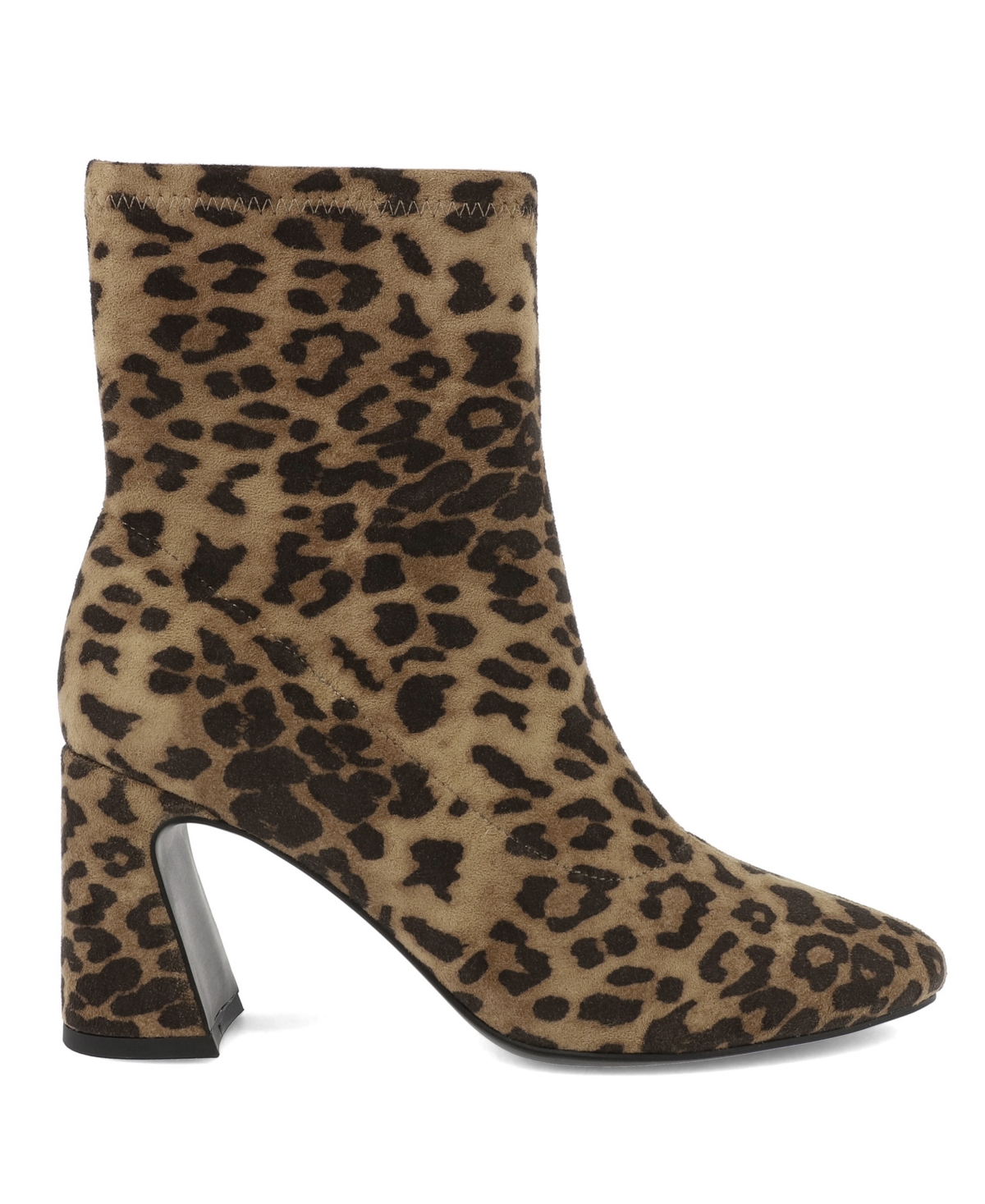 Mia Women's Thiva Block Heel Pointed Toe Dress Booties In Animal Print